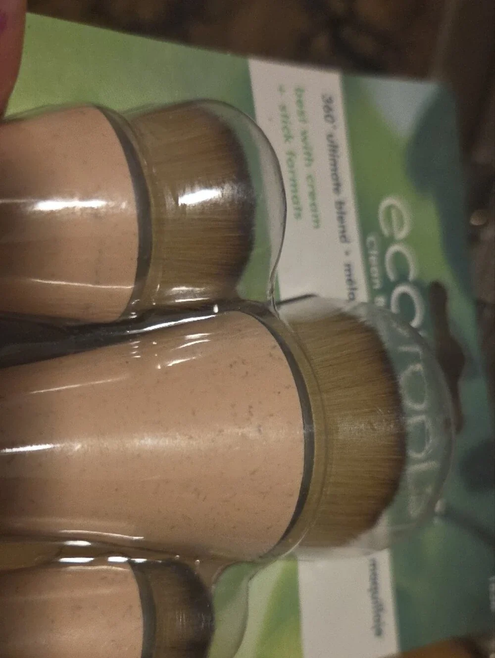 ecotools Beige Speckled 3-Piece Face Brush Set